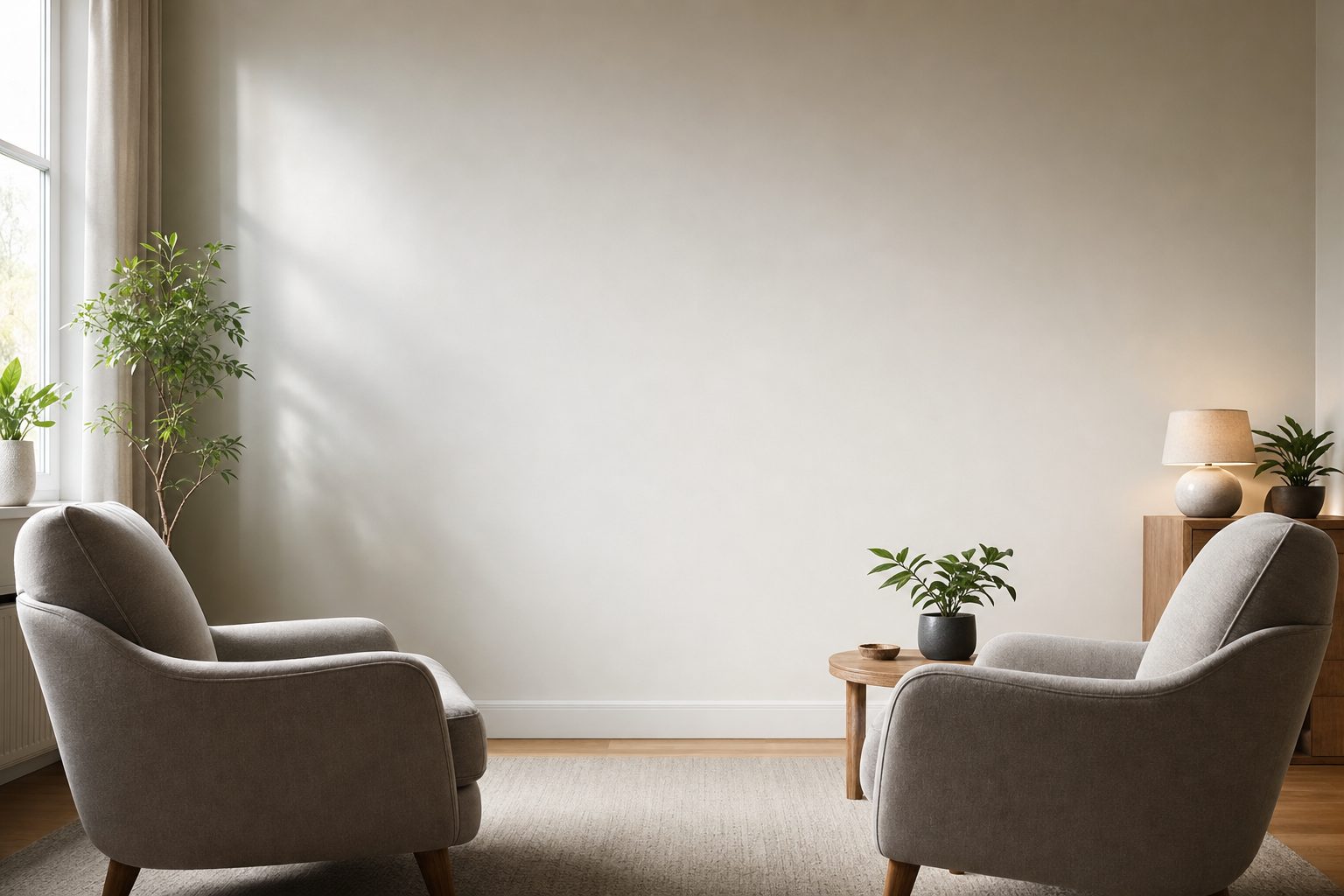 Two chairs in a calm, quiet room